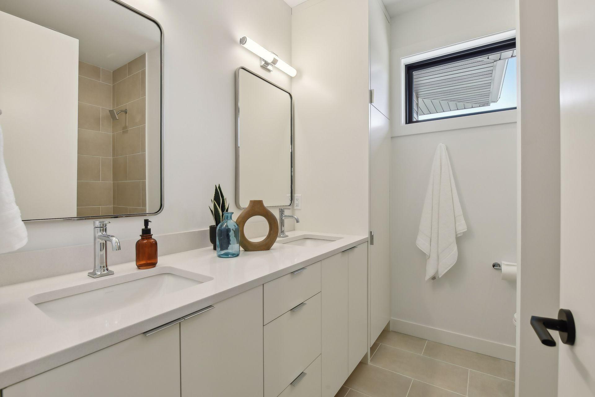 Another custom bath ideal for guests with a double vanity