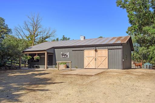 Custom Barn doors, 2 stalls with room to add more and heated tack room