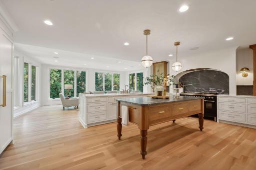 Discover the ultimate in modern living with this open concept luxury kitchen seamlessly connected to the main level family room. Perfect for entertaining, this space combines style and functionality, creating an inviting atmosphere for gatherings and
