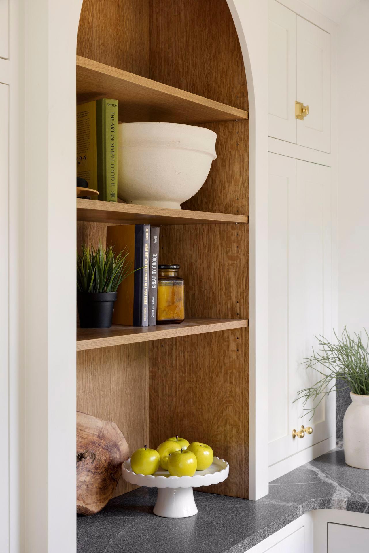Open cabinety design for your favorite pieces to be showcased.