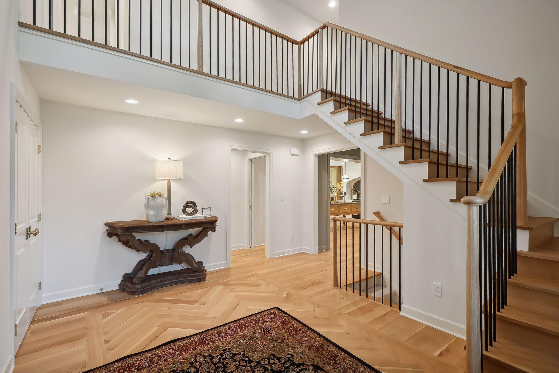 This captivating entrance sets the tone for the home's timeless charm and sophistication.