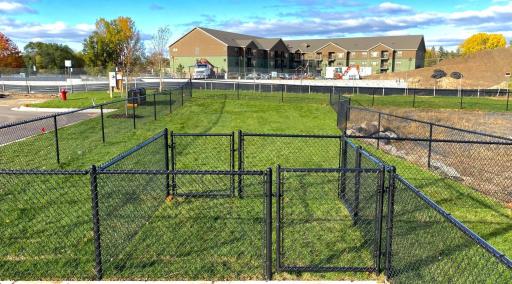 Dog park located in the NW corner of the neighborhood is ready for action!