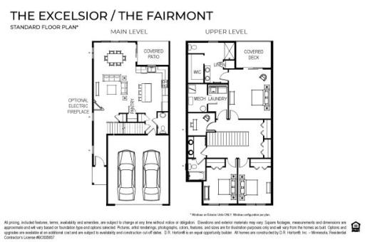 The Excelsior floorplan (exterior unit) comes in at 1894 square feet and features an extra deep 2-car garage, and 2 covered outdoor hangouts!!