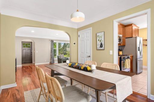 Dining room is perfect for every day or entertaining, and you won't be cramped!