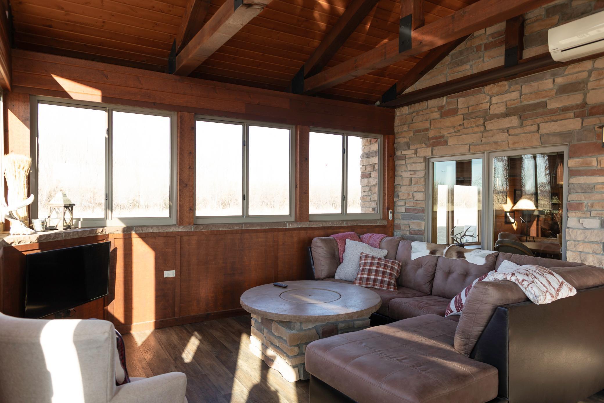 large seating area of sunroom