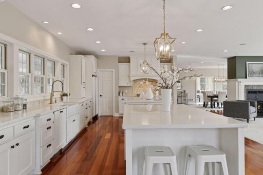 With two islands and sleek quartz countertops, there is plenty of room to test out new recipes or whip up your timeless favorites.