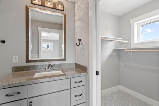 Bath with walk in closet attached with fourth bedroom!