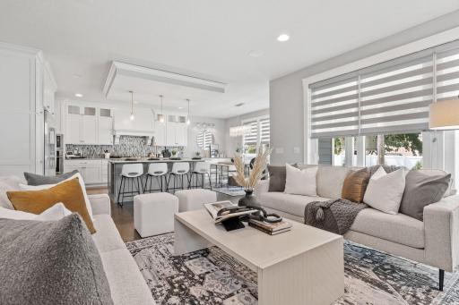 This space is ideal for entertaining or keeping an eye on the family.