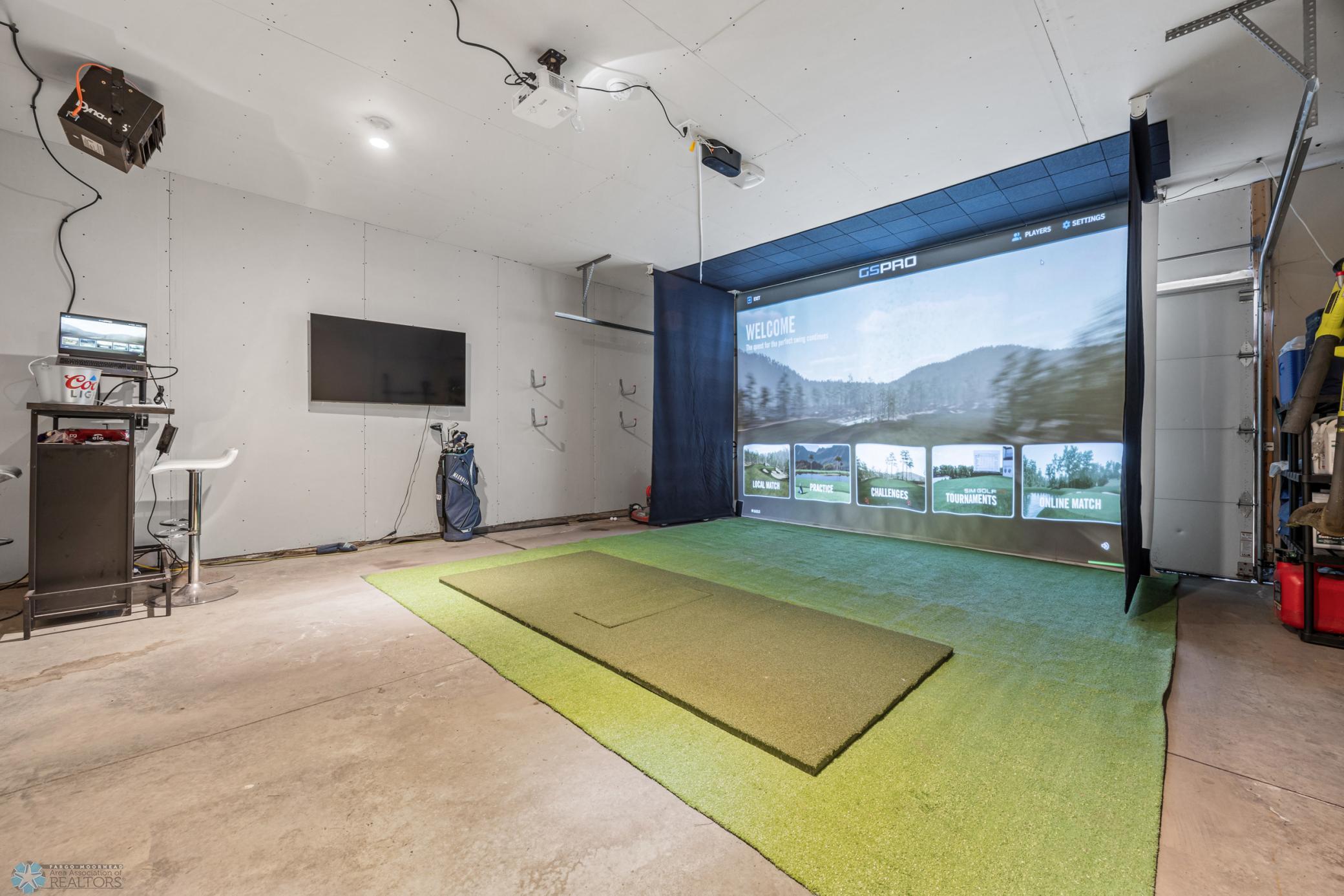 Optional Roll Out Golf Simulator