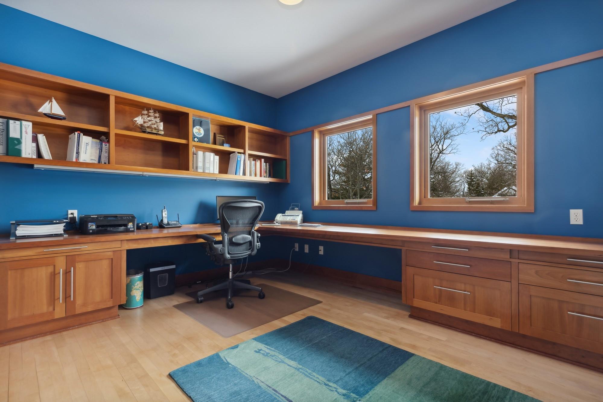 All Cherry Built-Ins in Main Floor Office Easily Converted Into Fifth Bedroom (Includes Closet)