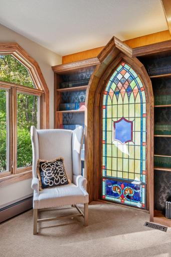 Original stain glass window reclaimed from a church