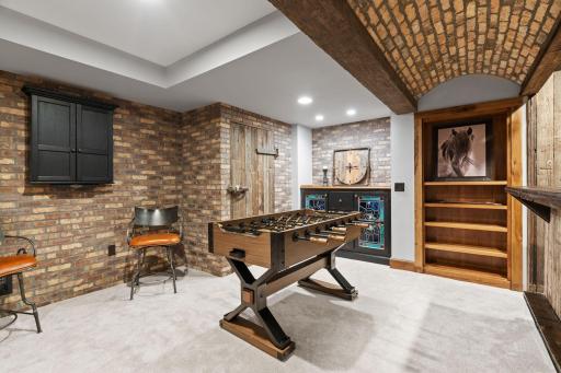 Amusement Area features barrel vaulted ceiling with Chicago brick