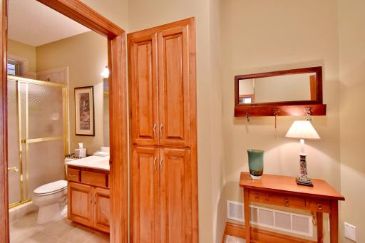 Three quarter bathroom off of main level mudroom.