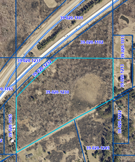 (PID 1) 39-020-1230- NW1/4 SE1/4 N OF MILLE LACS RD EXI-35 R/W (PID 2) 39-020-1102 - SW 1/4 OF NE 1/4 LYING S & E OF HWY