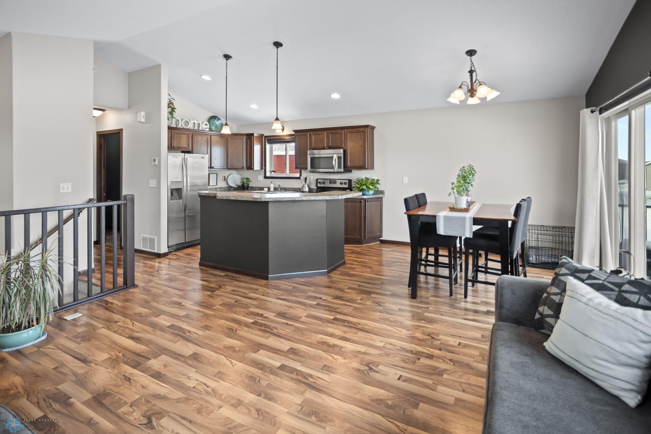 Open Concept Kitchen, Dining, Living