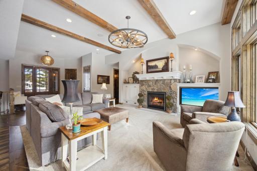 Note all the beautiful custom lighting throughout, the great room and foyer lights are marvelous!