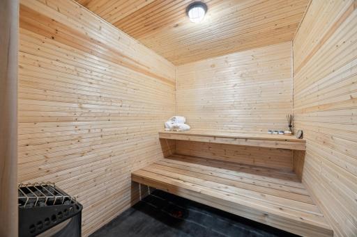 Fabulous sauna just off bathroom in lower level.