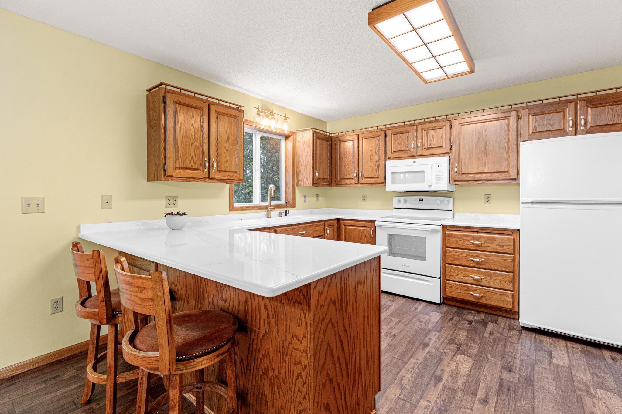 Kitchen with new appliances and updated counter tops