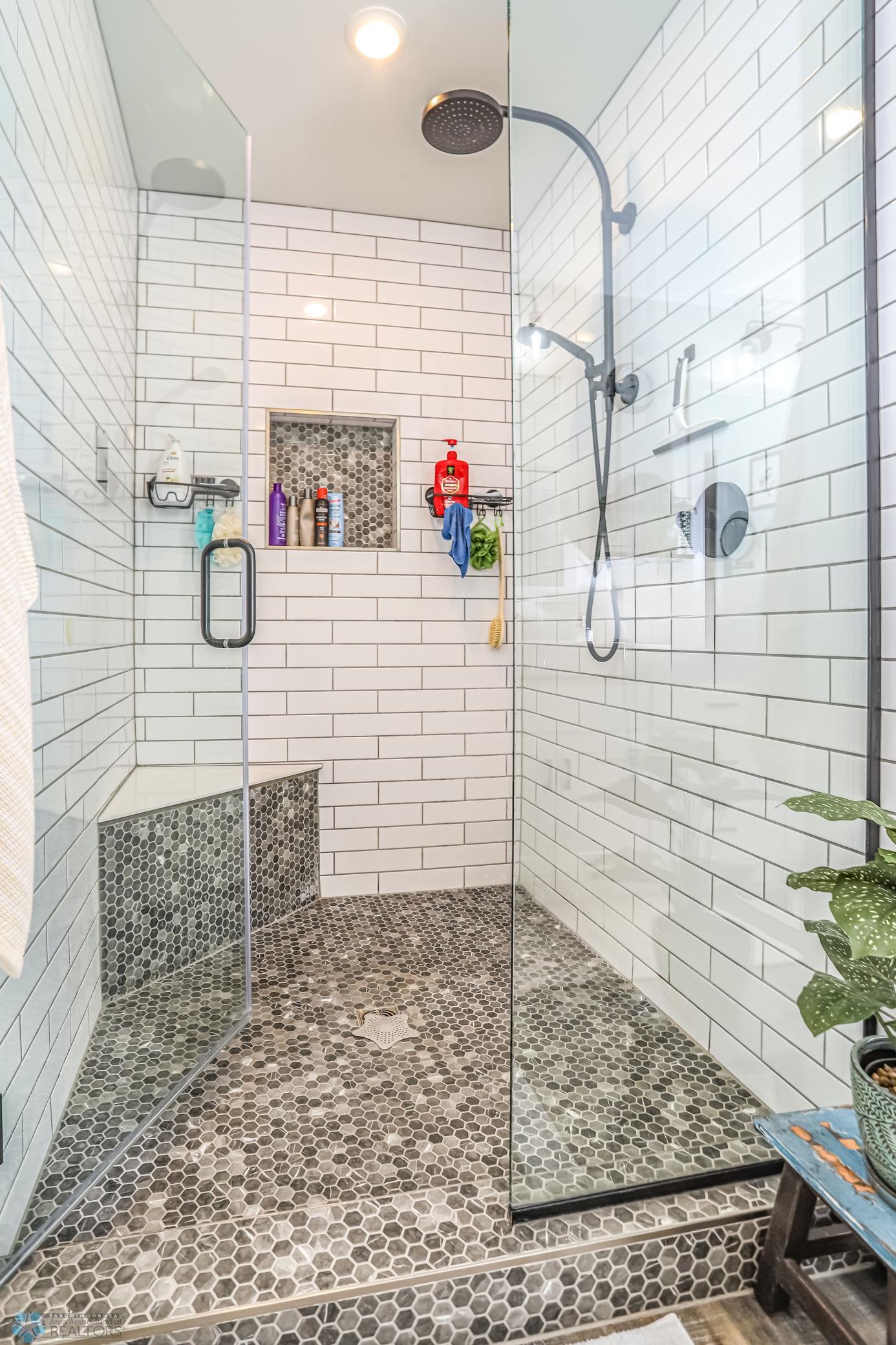 Large Tile Shower in en-suite bathroom