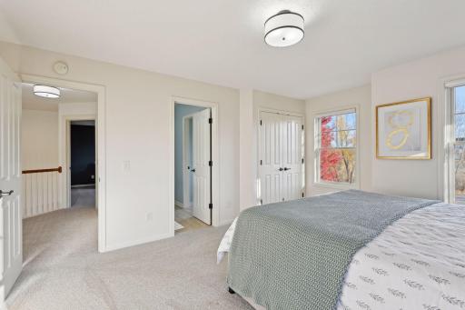 Upper level bedroom 3 of 4 with a jack and jill bathroom.