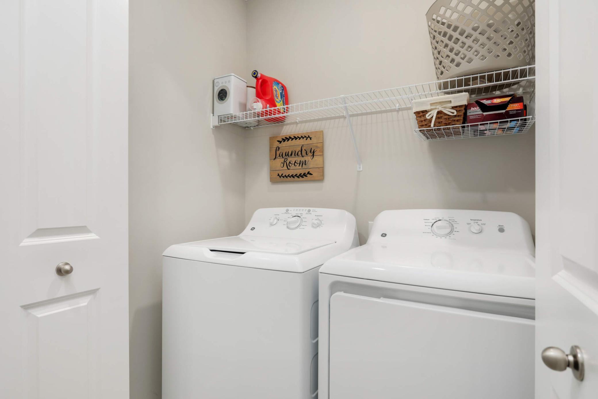 Upper Level Hallway Laundry Closet (so convenient!)