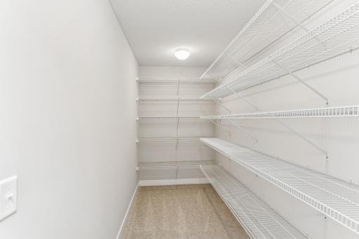 The large storage closet provides abundant room for organizing belongings without cluttering the living areas.