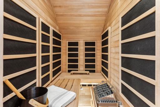 The Finnleo electric steam sauna offers a luxurious and rejuvenating experience, providing a perfect retreat for relaxation and can be ran be started remotely.