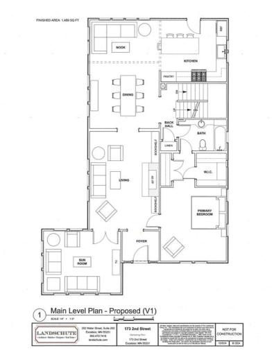 Option for opening up and remodeling the kitchen and creating a main level primary suite