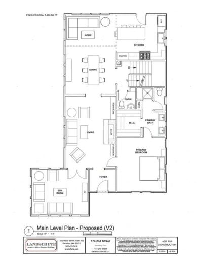 Option for opening up and remodeling the kitchen and adding a main level primary suite and new powder room