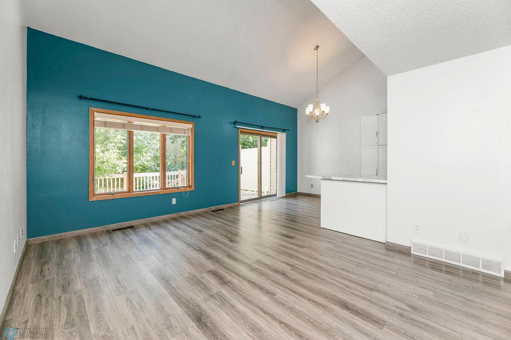 Living Room to Dining area & Deck