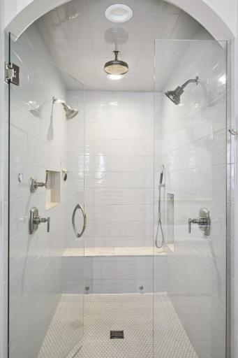 Primary shower, 4 water sources & LED lighting