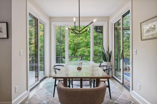 Informal dining space in kitchen