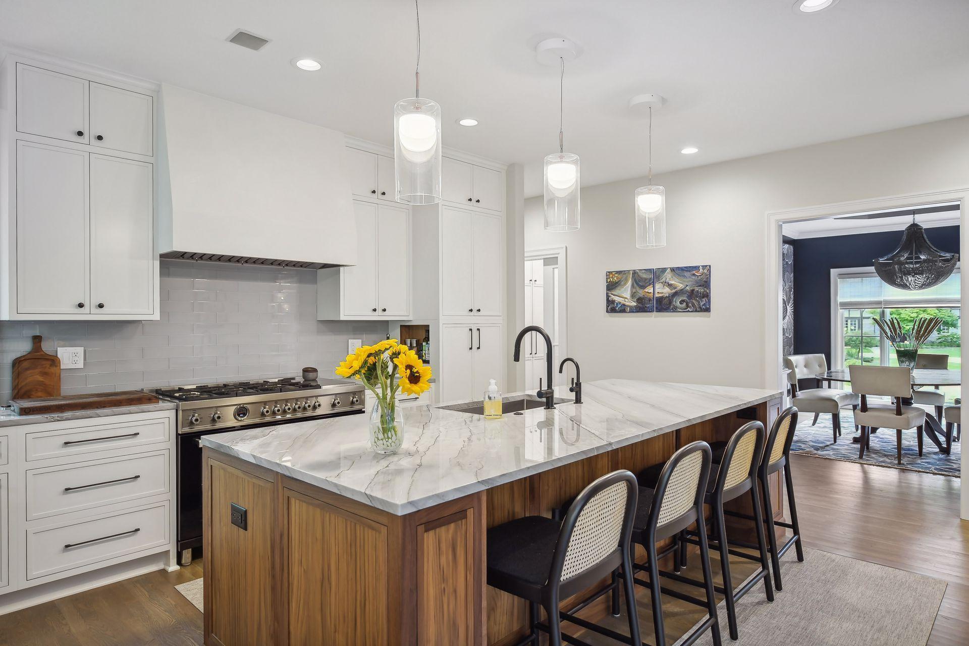 48" range, 42" subzero fridge and many custom features.