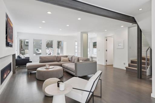 Tons of natural light from the large windows throughout