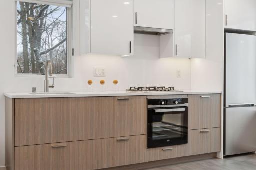 Lots of countertop and cabinet space in the ADU
