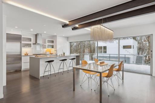 Amazing views out the sliding doors out to your own private deck