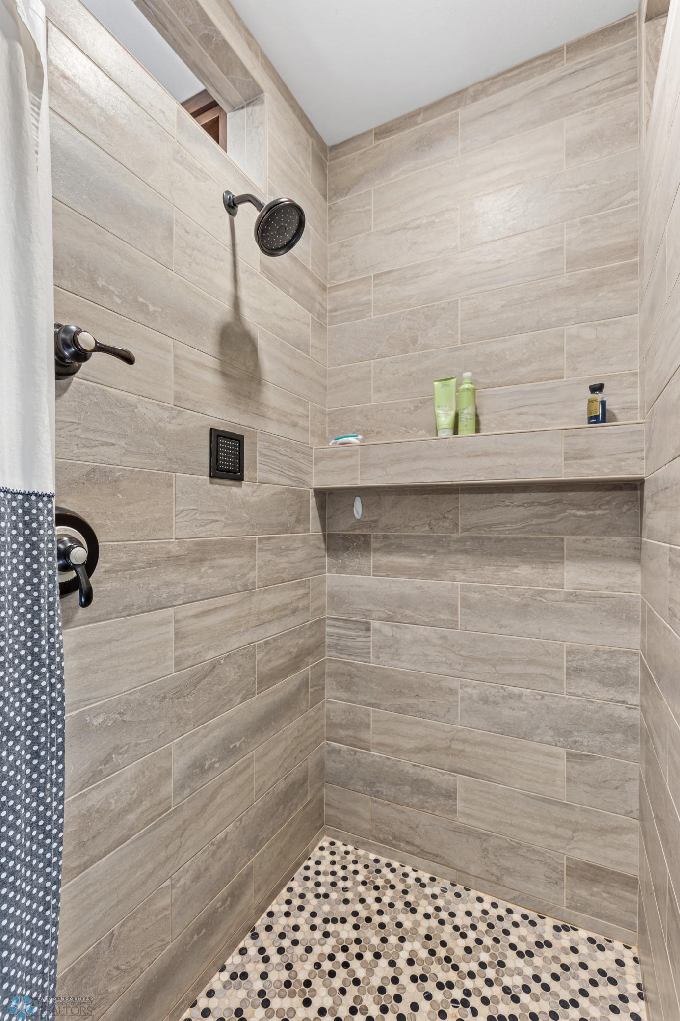 Custom Tile shower, multiple heads