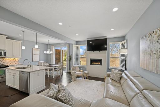 The open floor plan is ideal for entertaining.