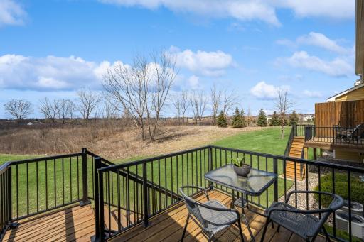 Enjoy views of the wetlands and nature from the newer stained deck.