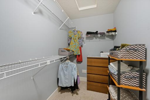 You'll have plenty of room for your wardrobe in the spacious walk in closet.