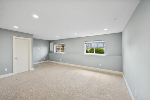The large lower level is completely finished.