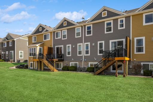 Easy access to the yard with the stairs off the deck.