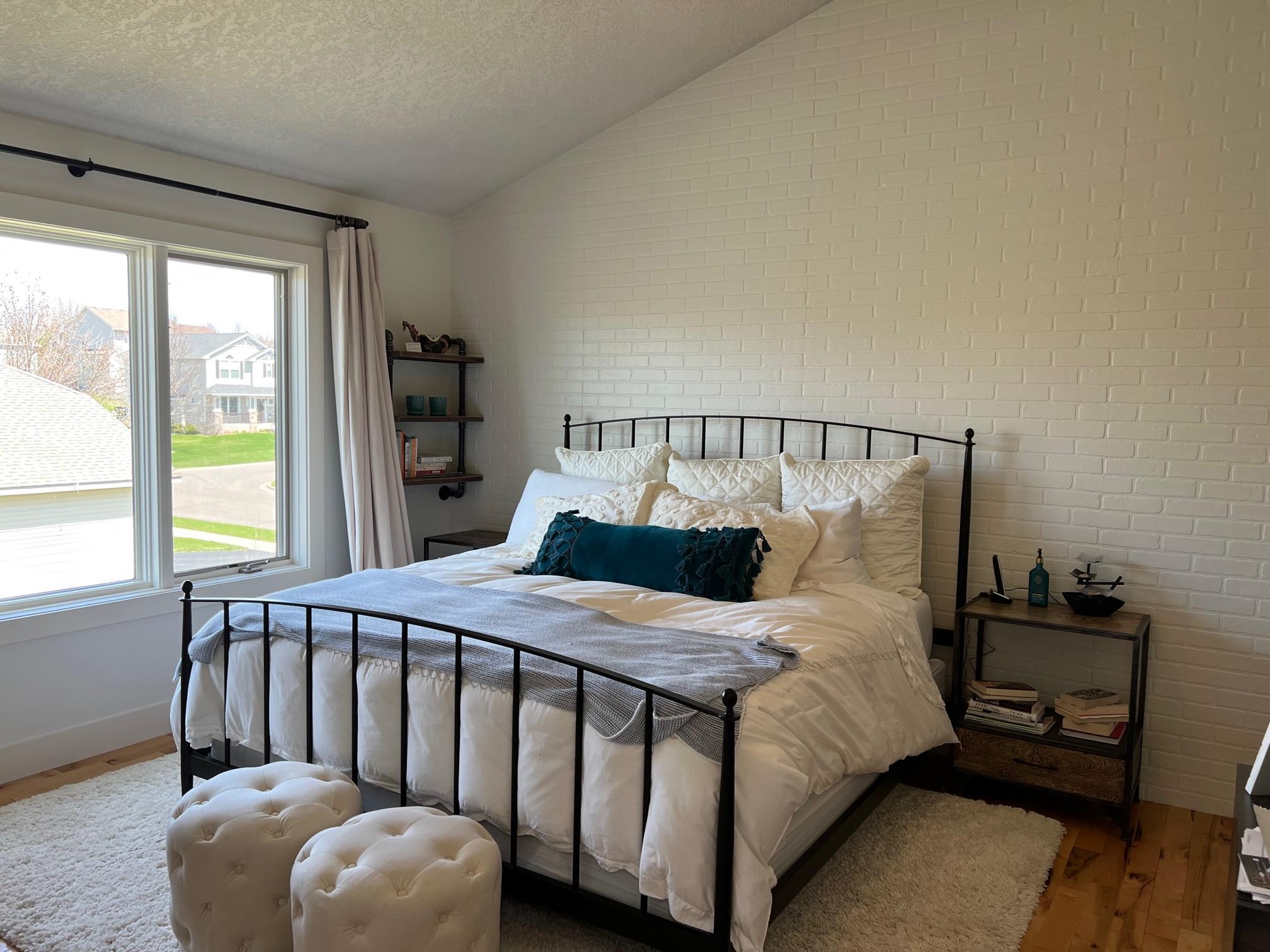 Vaulted ceilings in the primary bedroom with very large dual walk in closets and spacious ensuite