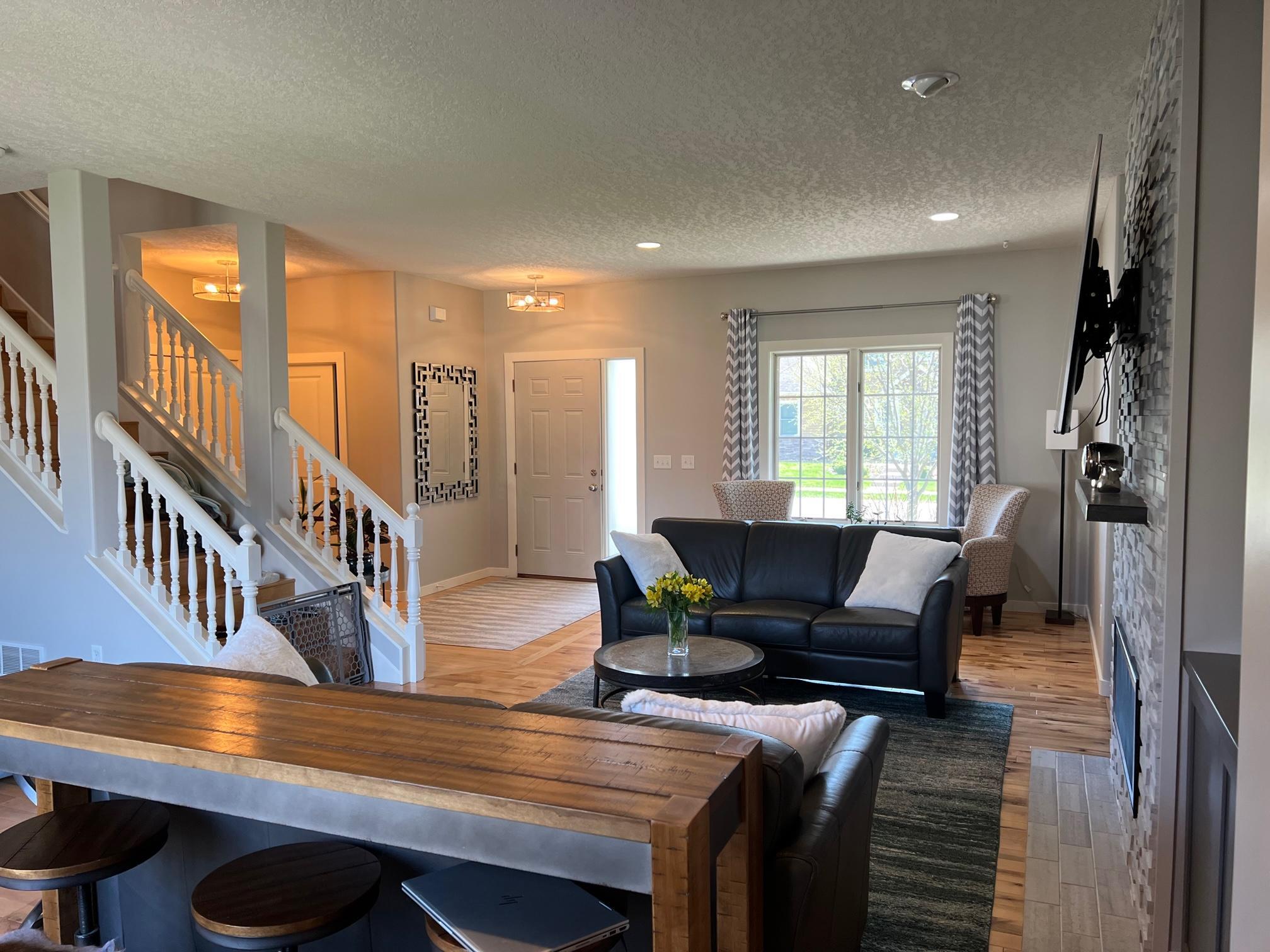 Spacious open concept layout