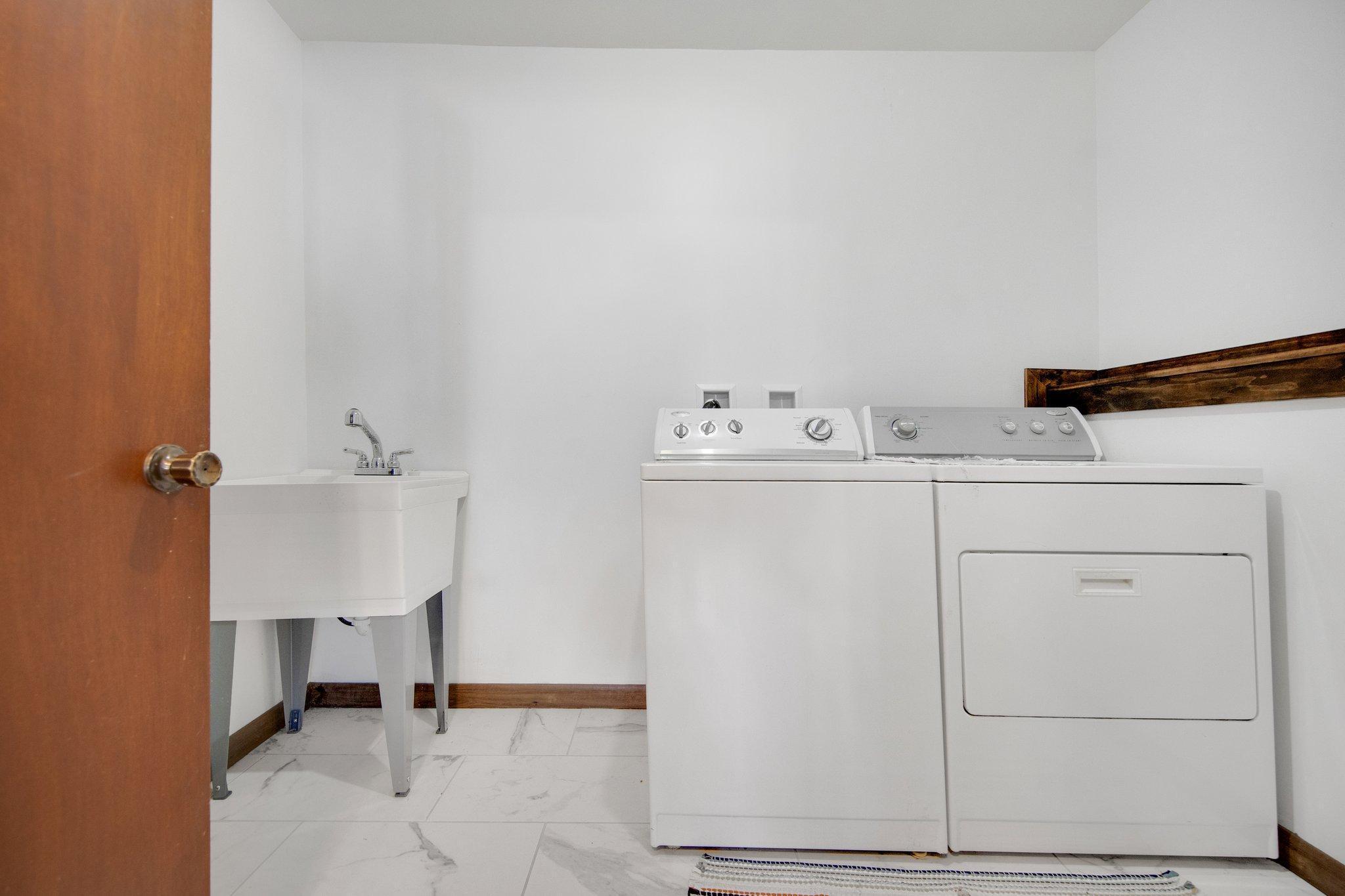 Lower level laundry.