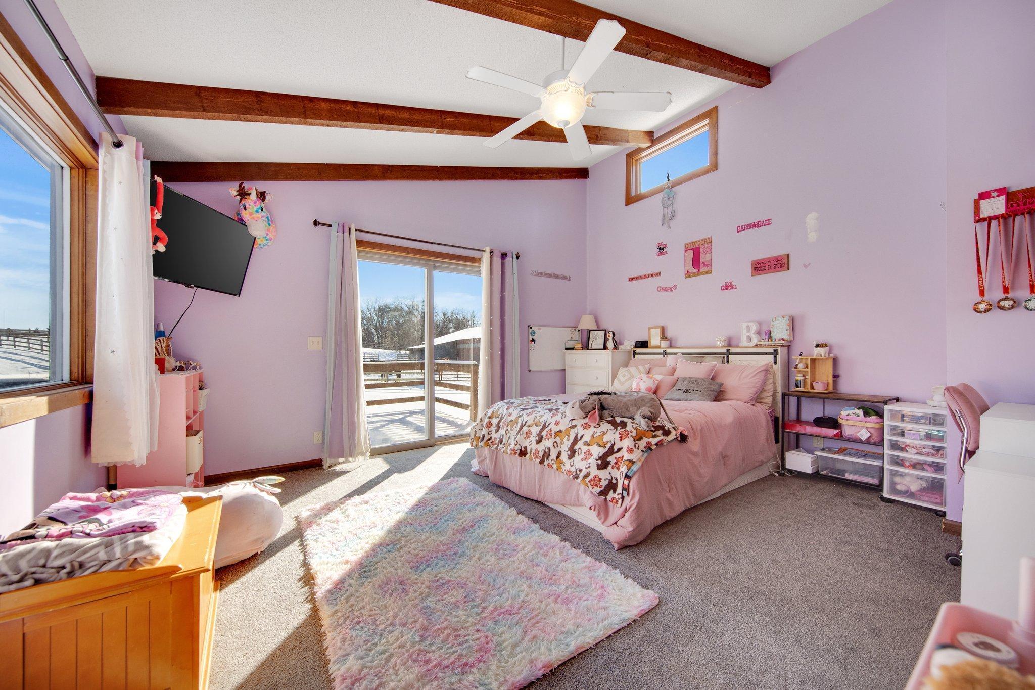 2nd upper level bedroom. This bedroom has a sliding door to the deck also!