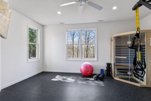 4th bedroom is currently exercise rooom complete with infrared sauna