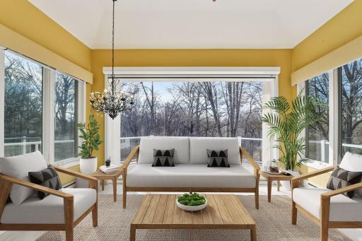 virtual staging of three season porch w phantom screens