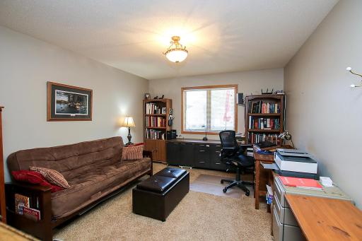 The second bedroom is currently being used as an office.