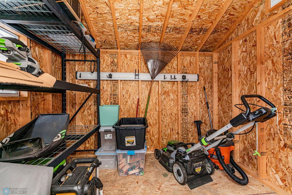 Inside Shed